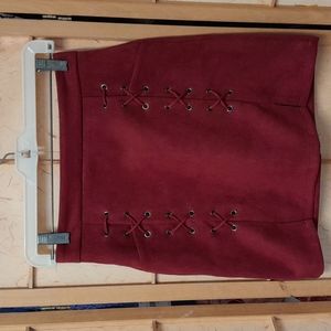 Maroon mini skirt size M